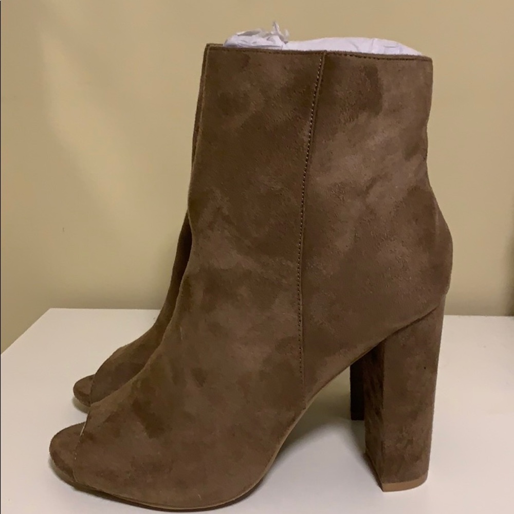 Open toed booties